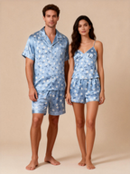 Classic Women Satin Pajamas Short Set