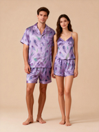 Luxury at Home: Men Satin Pajamas Short Set