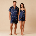 Couple¡¯s Silky Bedtime Pajamas ¨C Satin Sleep Shorts