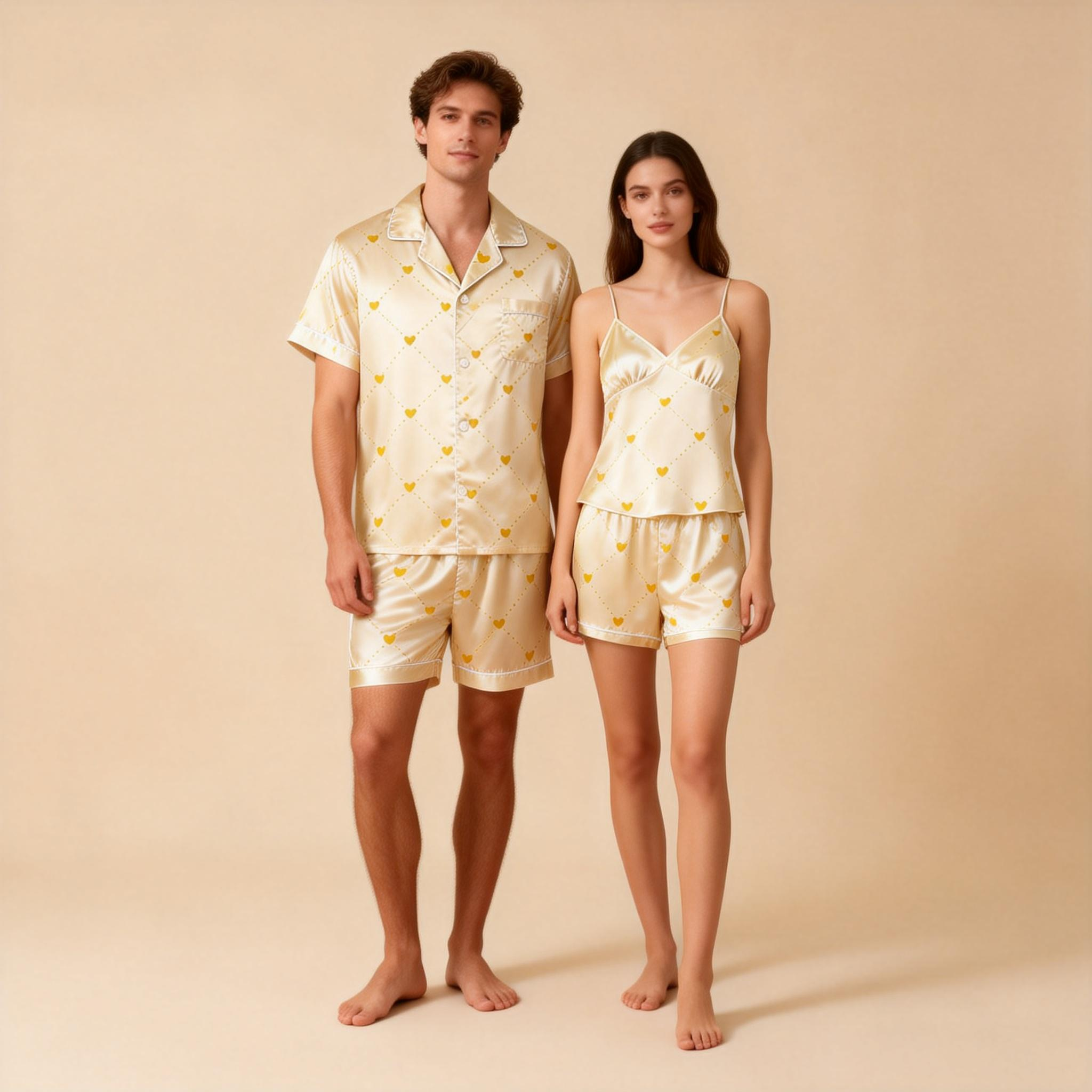Silky Satin Sleepwear Set for Couples ¨C Lightweight & Chic