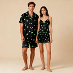 Silky Satin Matching Set for Him & Her ¨C Sleepwear Perfection