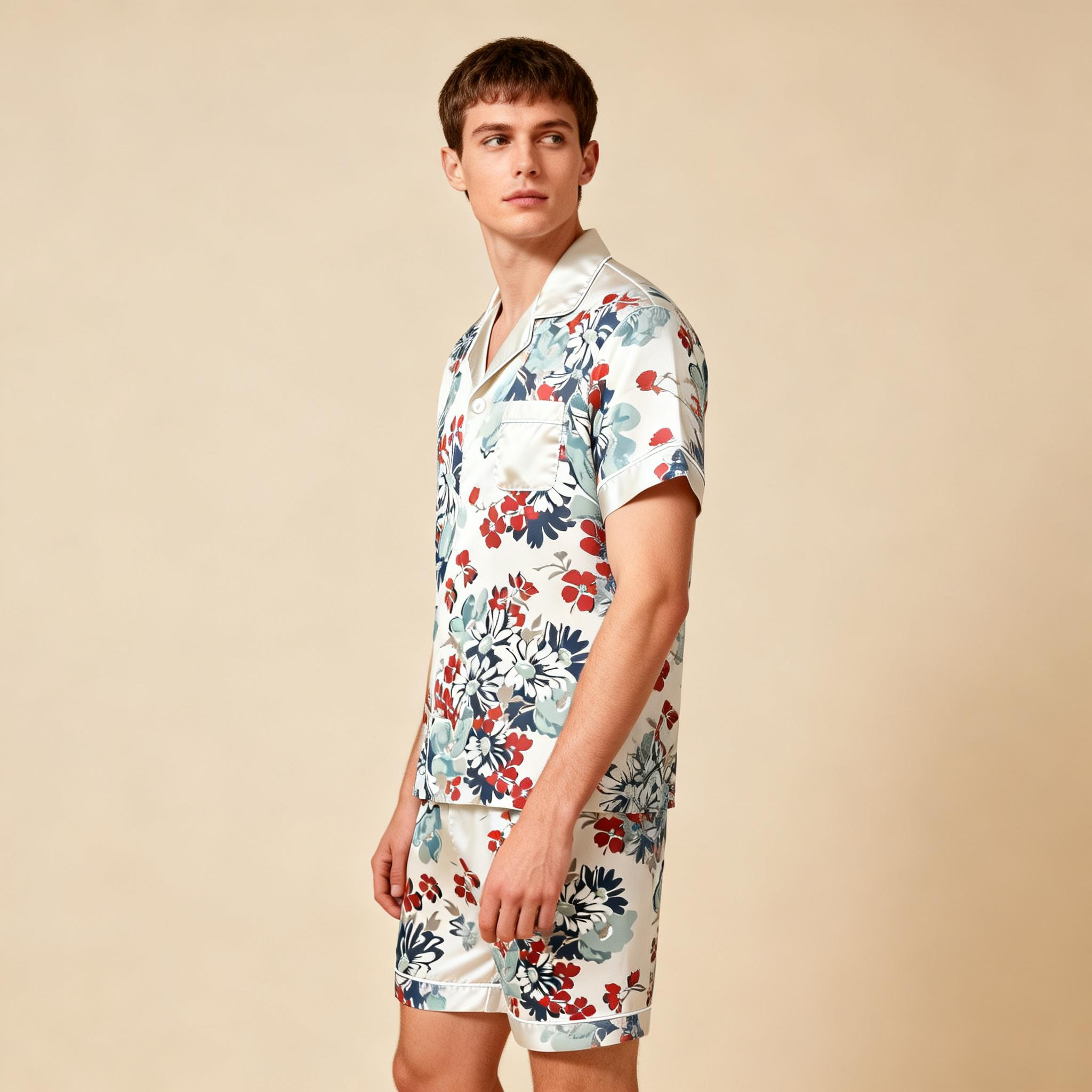 Lightweight Satin Pajamas for Men