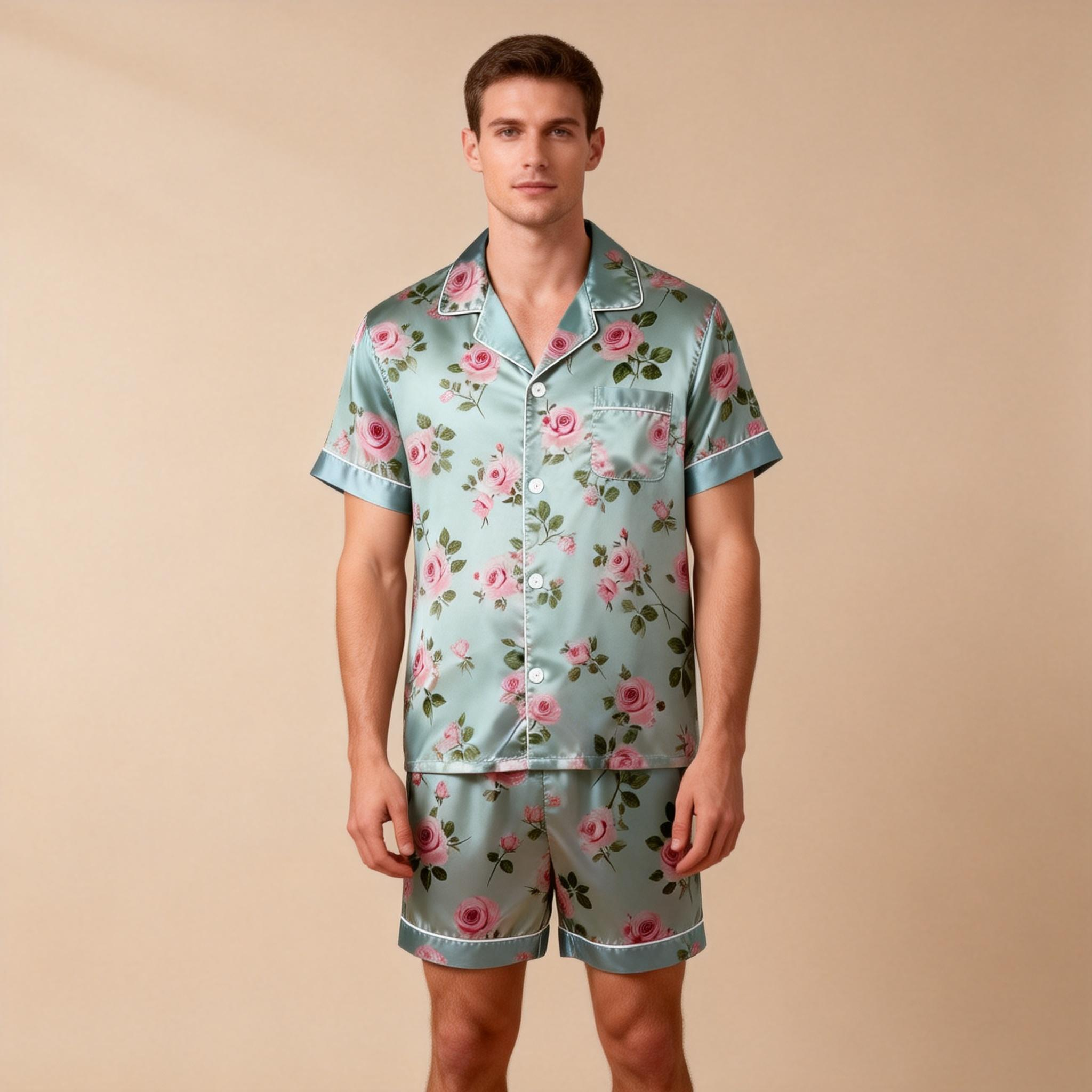 Elegance and Comfort: Satin Pajamas Set for Men