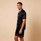 Silky Satin Solid Sleep Set for Men