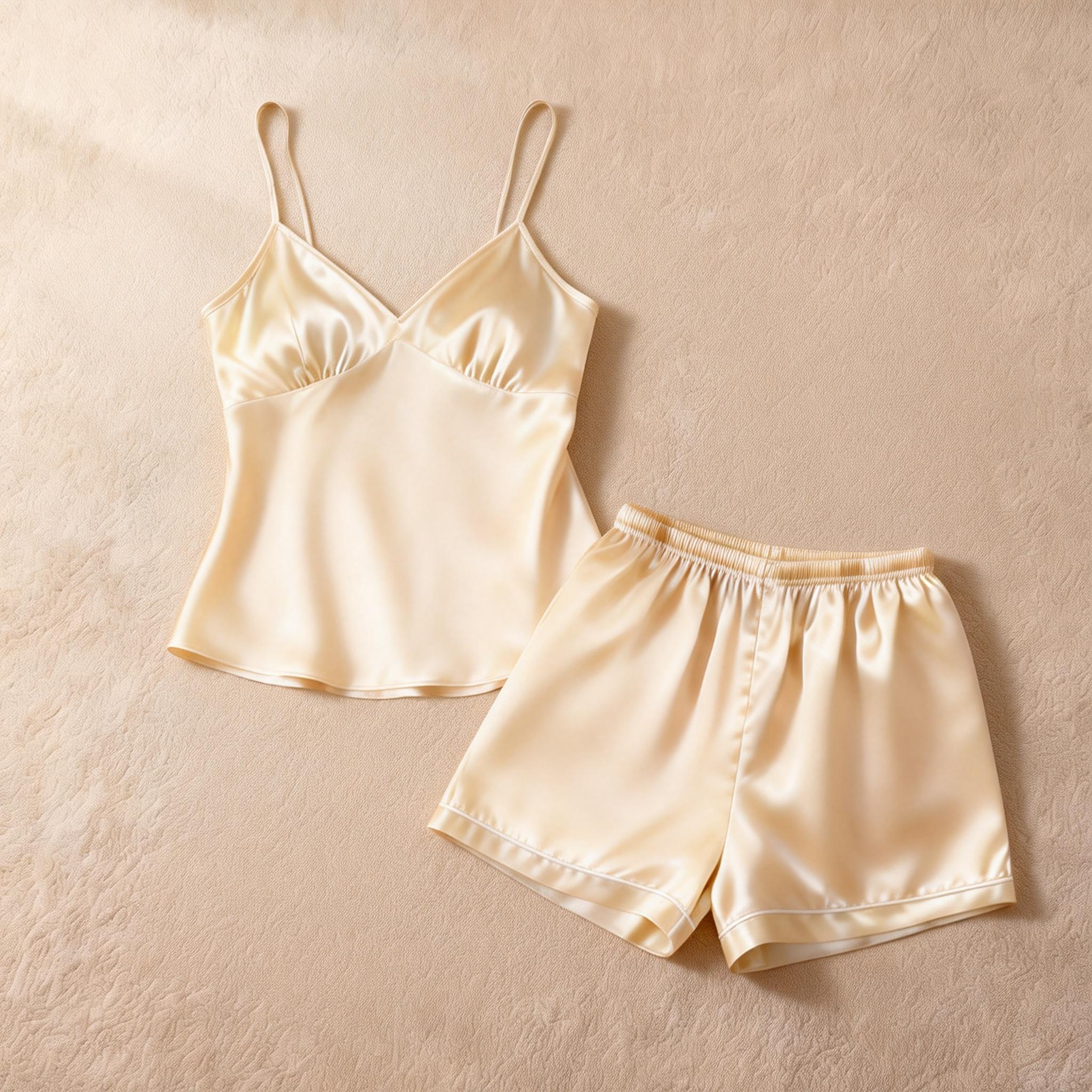 Relaxing Sleepwear: Satin Short Pajamas for Couples