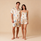 Premium Satin Fabric Women Pajamas Short Set