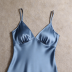Solid Deep Olive Satin 3-Piece Sleepwear Set for Women - Robe, Camisole & Shorts
