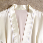 Solid Moonlight Silver Silky Satin Sleepwear Set - Women's Cozy Camisole, Long Pants & Matching Robe