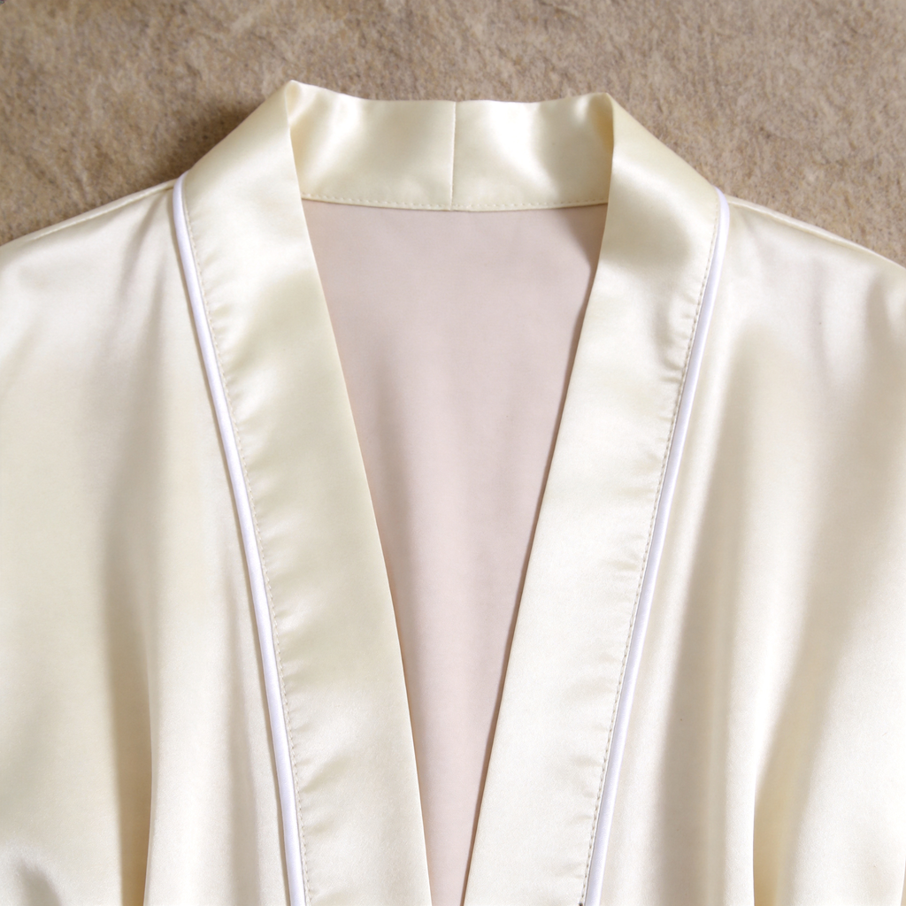 Solid Champagne Gold Satin 3-Piece Sleepwear Set for Women - Robe, Camisole & Shorts