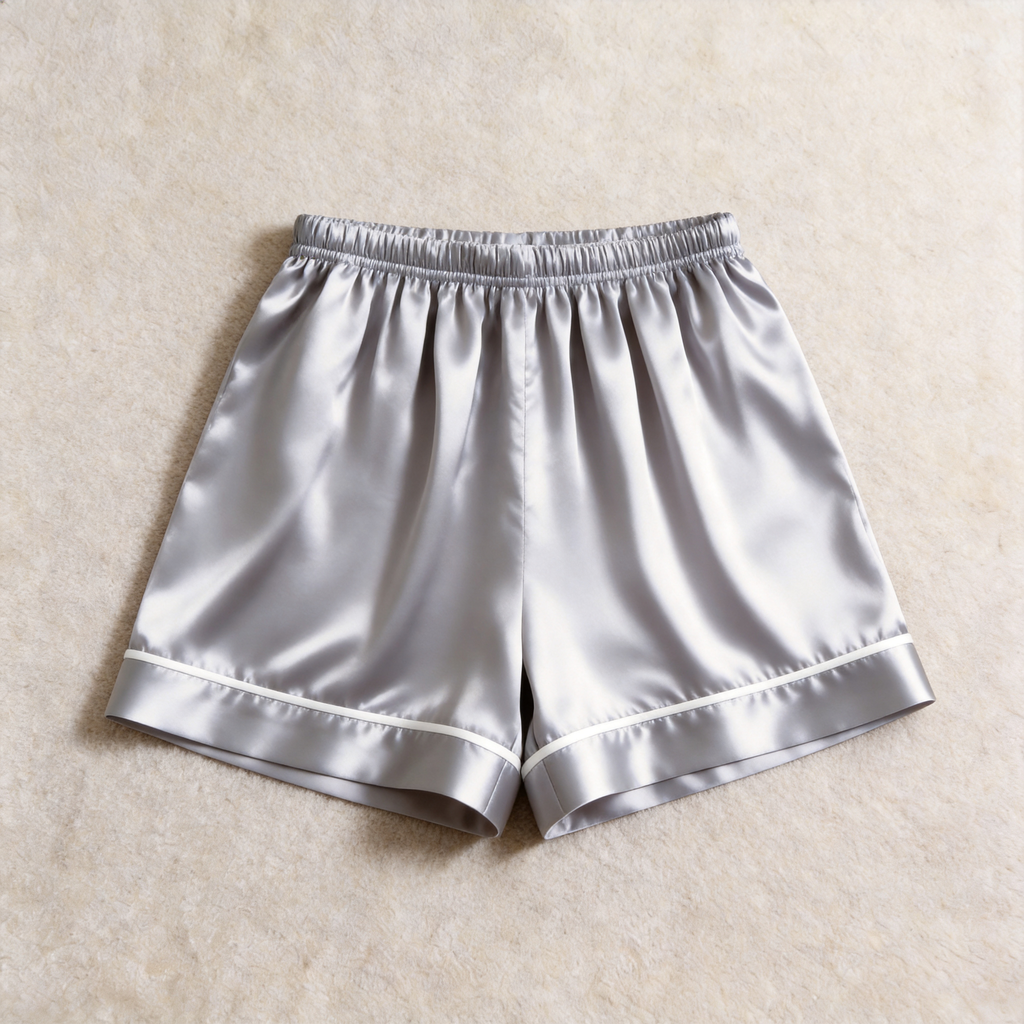 Solid Champagne Gold Satin 3-Piece Sleepwear Set for Women - Robe, Camisole & Shorts