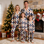 Easy-Wear Button-Down Cotton Family Matching PJs