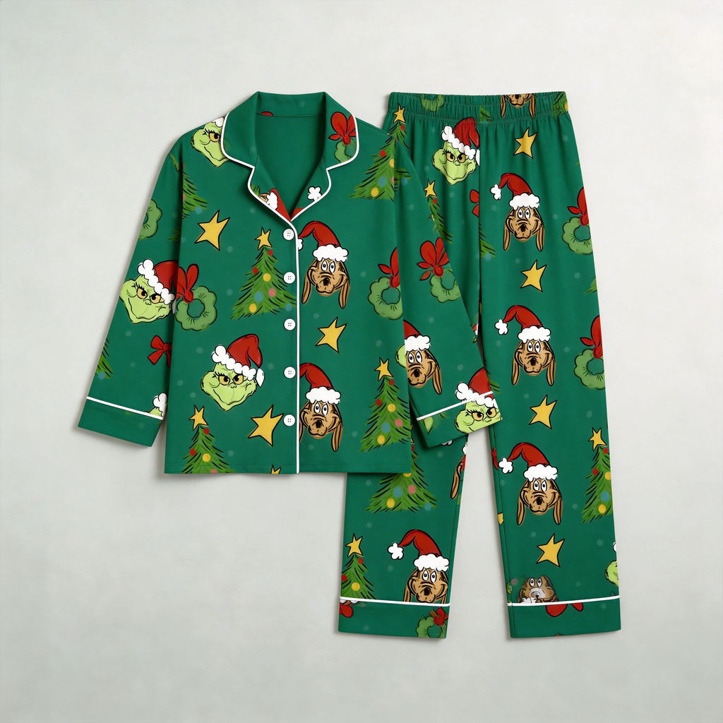 Resort-Style Button-Down Cotton Family Loungewear