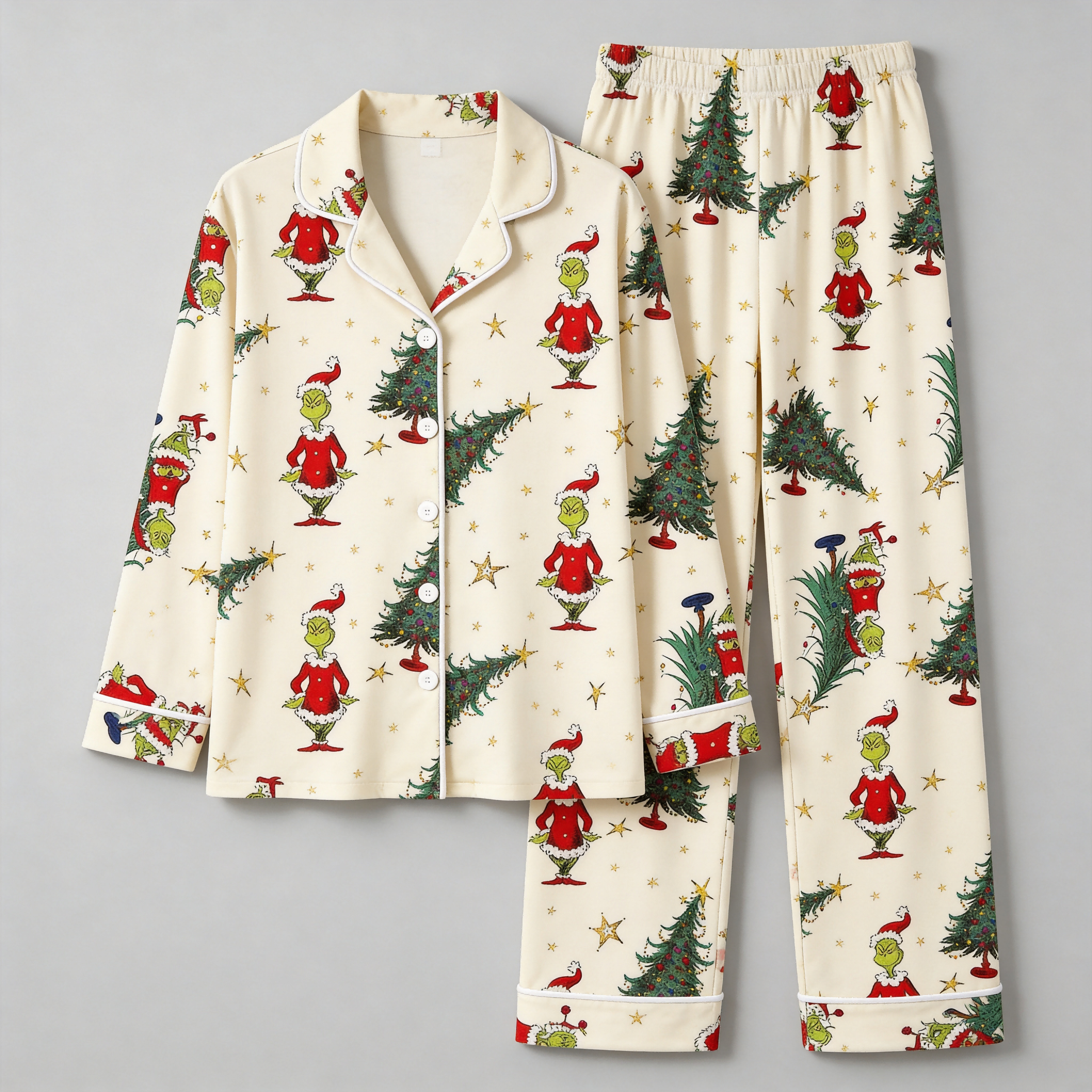 Cozy Button-Front 100% Cotton Family Matching Set