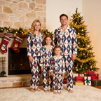Easy-Wear Button-Down Cotton Family Matching PJs