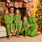 Merry & Bright Button-Front Cotton Matching Family PJs
