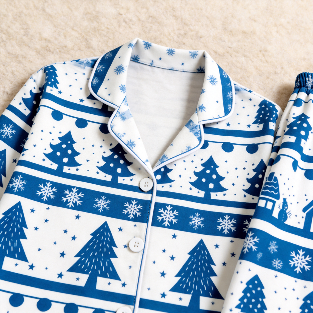 Picture-Perfect Button-Front Cotton Family Pajama Set