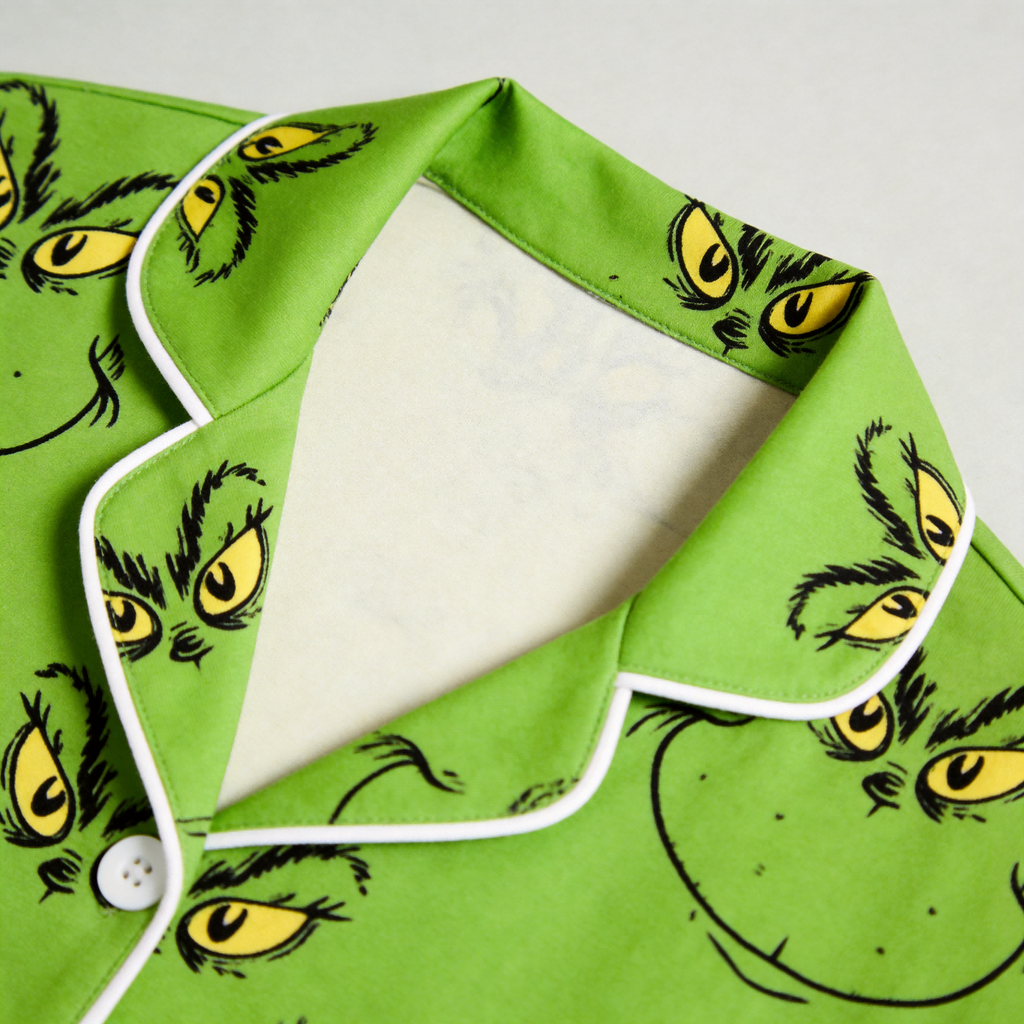 Merry & Bright Button-Front Cotton Matching Family PJs