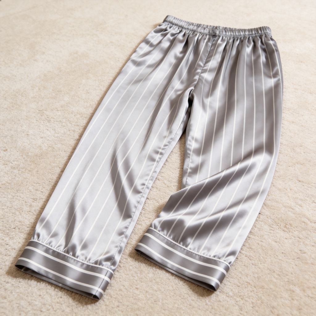 Elegant Satin Gray Pajama Set for the Whole Family