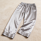 Elegant Satin Gray Pajama Set for the Whole Family
