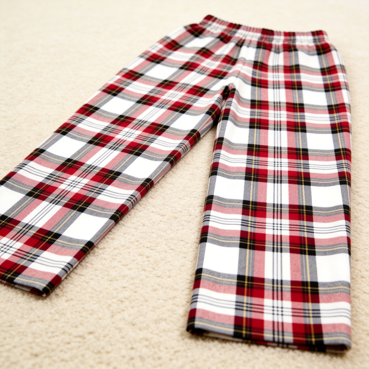 Holiday Family Red Plaid Button-Front Matching Pajamas Set