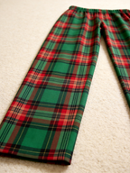 Reindeer 2026 Family Christmas Matching Holiday Sleepwear Red Green Plaid Pants