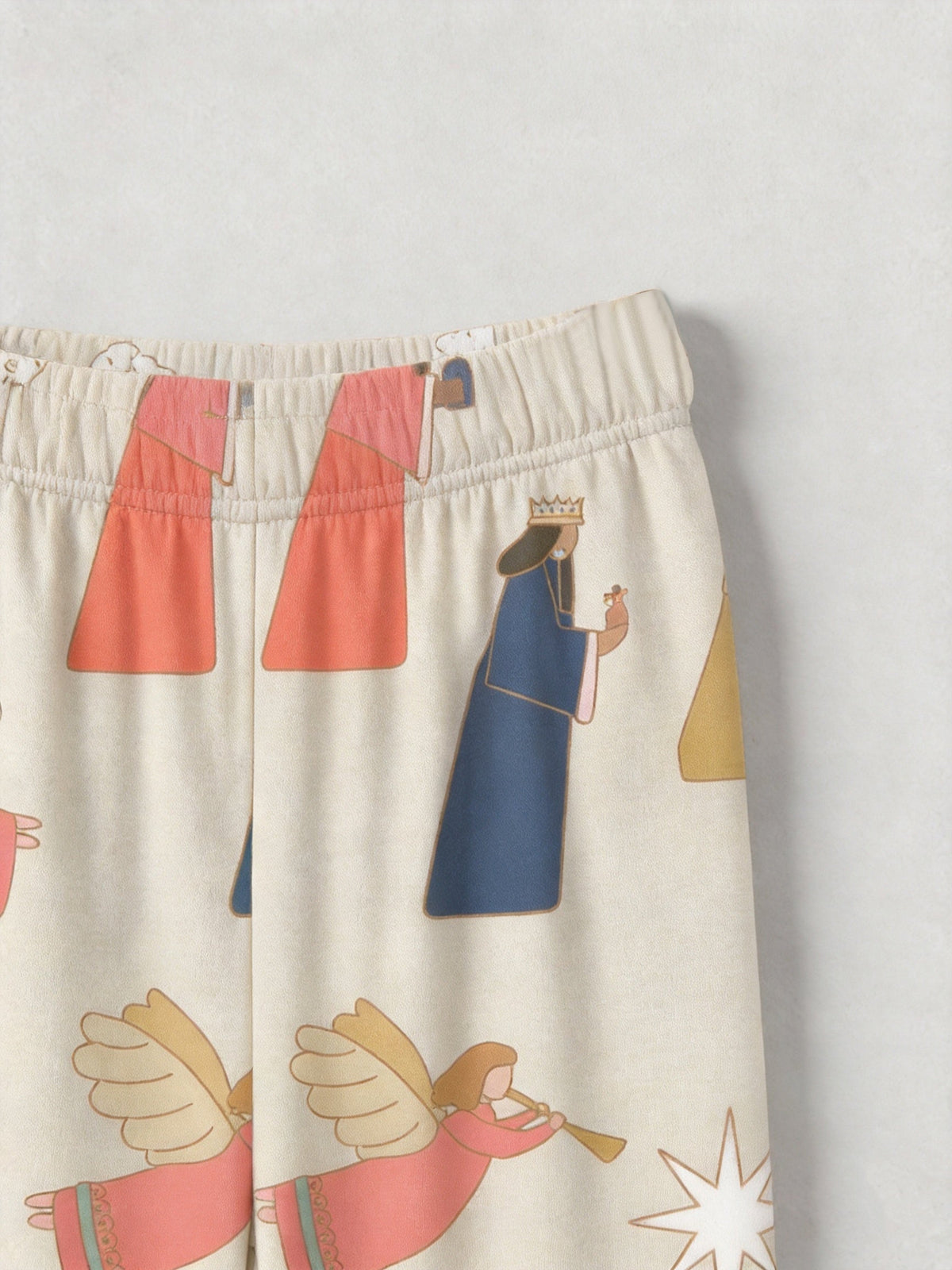 Two-Piece Set Three Wise Men Nativity Print Family Christmas Two-Piece Button-Down PJS Long Sleeve Top and Pants with Pockets Winter Holiday Sets
