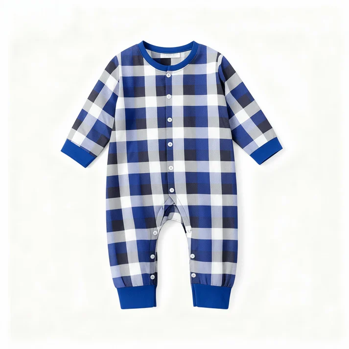 Matching Holiday Pajamas for Whole Family – Festive Button-Neck Set