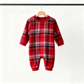 Christmas Family Button-Up Red Plaid Pajamas Set