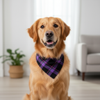 Christmas Purple Plaid Button-Front Pajamas Couple Pajamas Sets