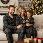 Family Plaid Button-Front Pajamas Sets