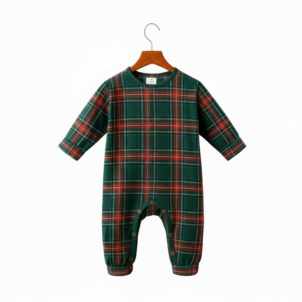 Family Plaid Button-Front Pajamas Sets